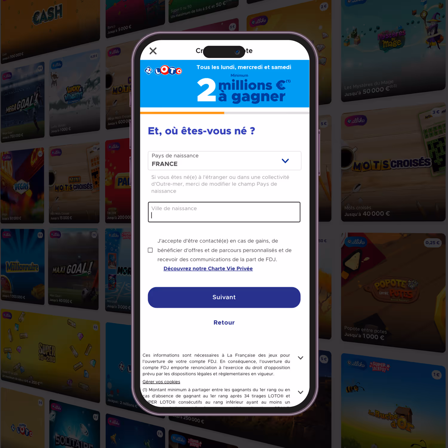 Jeux-Grattage.Fr - Créer un compte FDJ - Etape 4