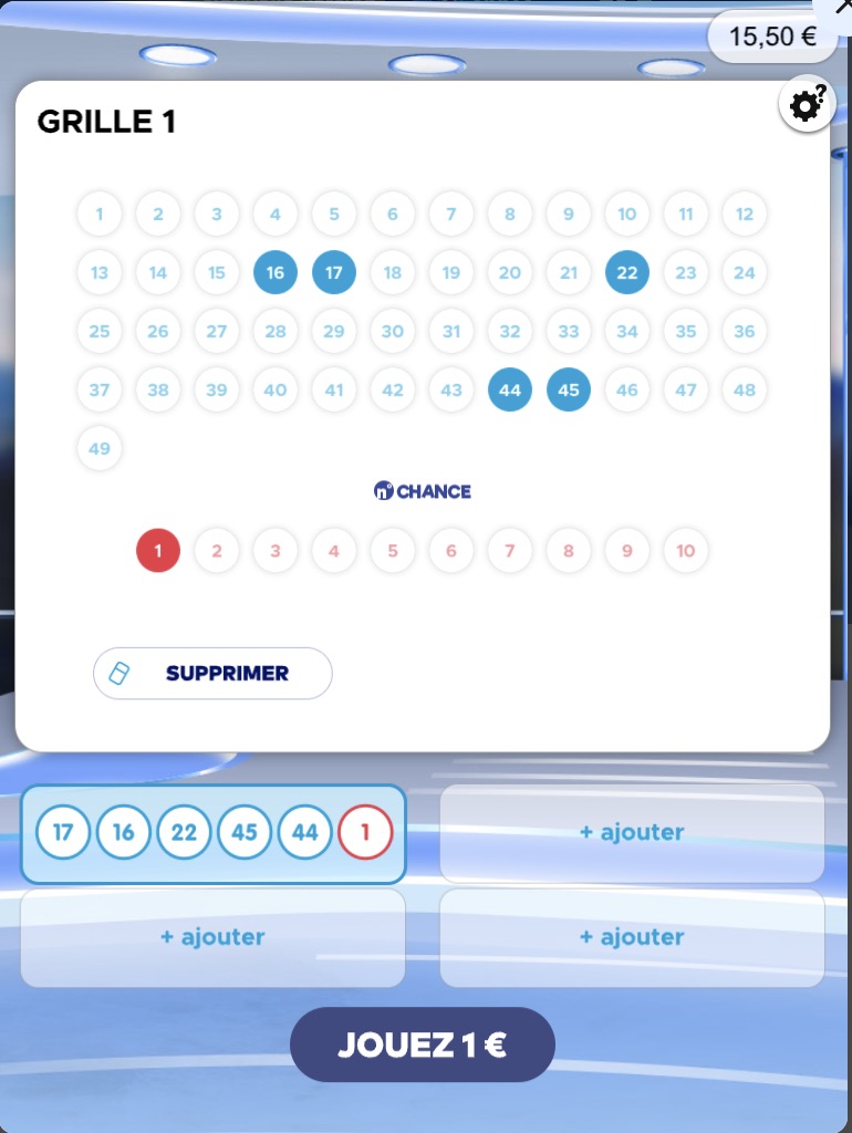 Jeux-Grattage.fr - Instant Loto - Sélection des numéros terminée