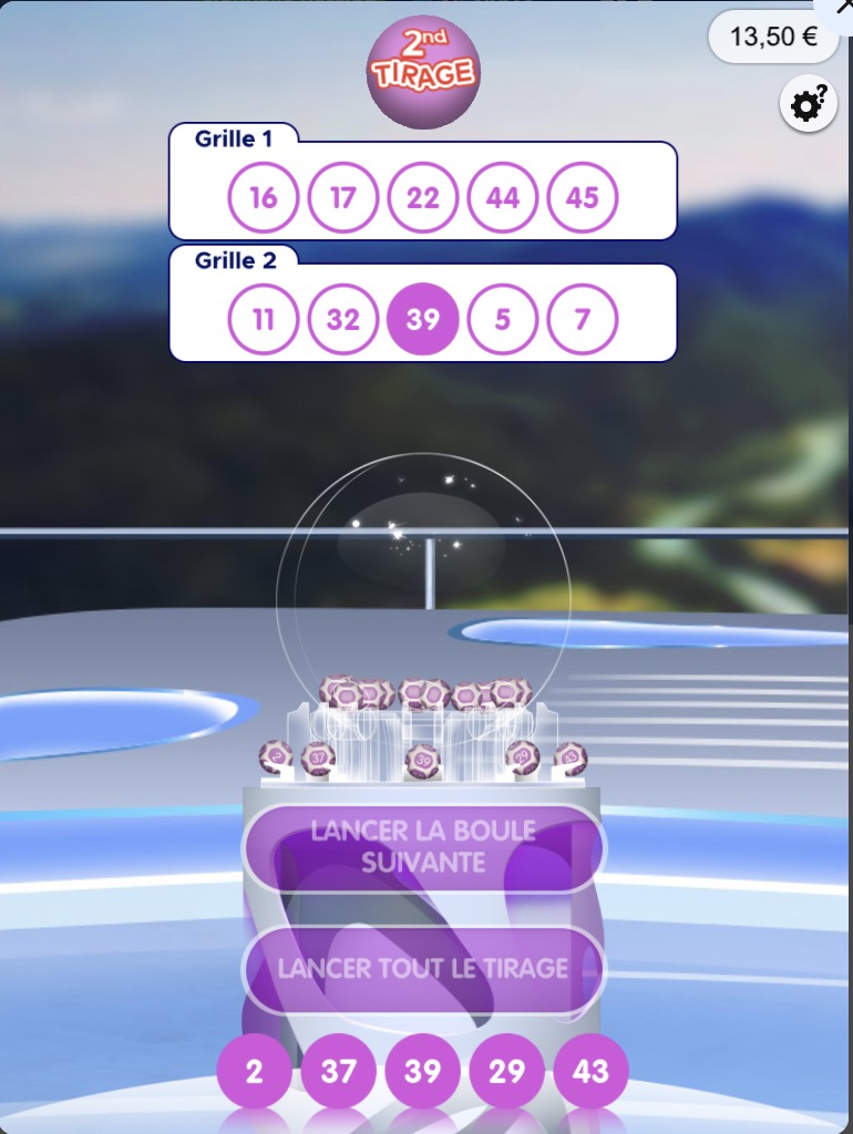 Jeux-Grattage.fr - Instant Loto - Option 2nd Tirage - Tirage