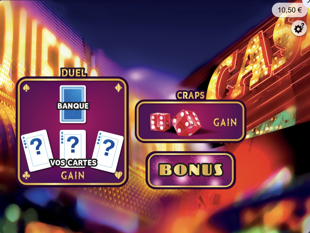 Jeux-Grattage.fr - Vegas - Bonus : le duel et craps