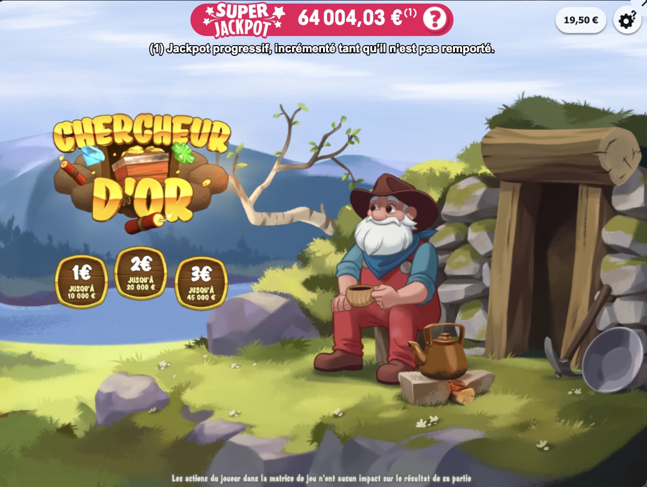 Jeux-Grattage.fr - Chercheur d'Or - Choix de la mise