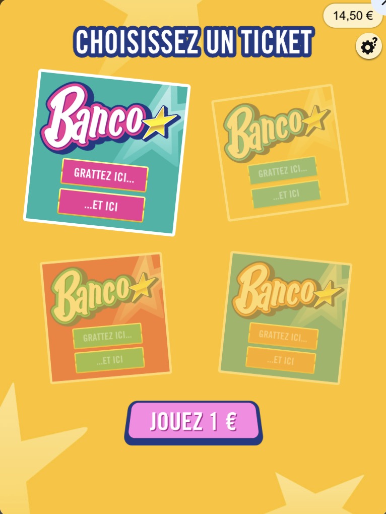 Jeux-Grattage.fr - Jeu à gratter - Banco - Choix du ticket