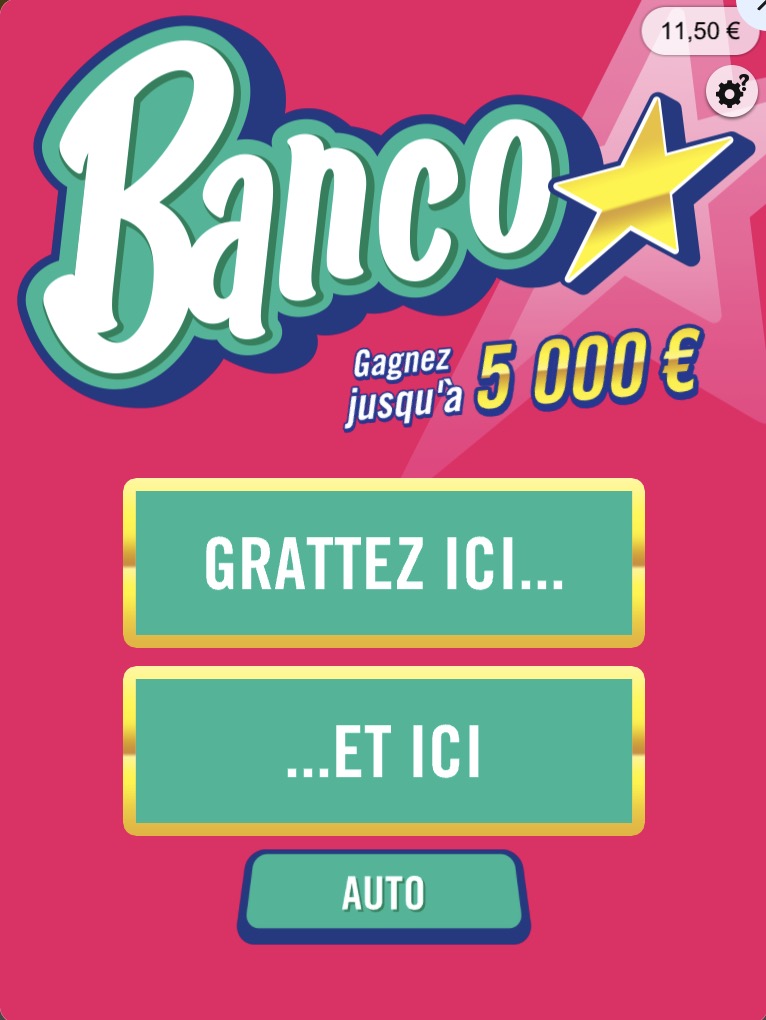 Jeux-Grattage.fr - Jeu à gratter - Banco - Partie de jeu, grattage en cours