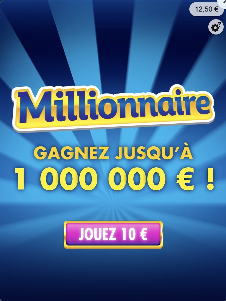 Jeux-Grattage.fr - Jeu à gratter : Millionnaire - Début de partie