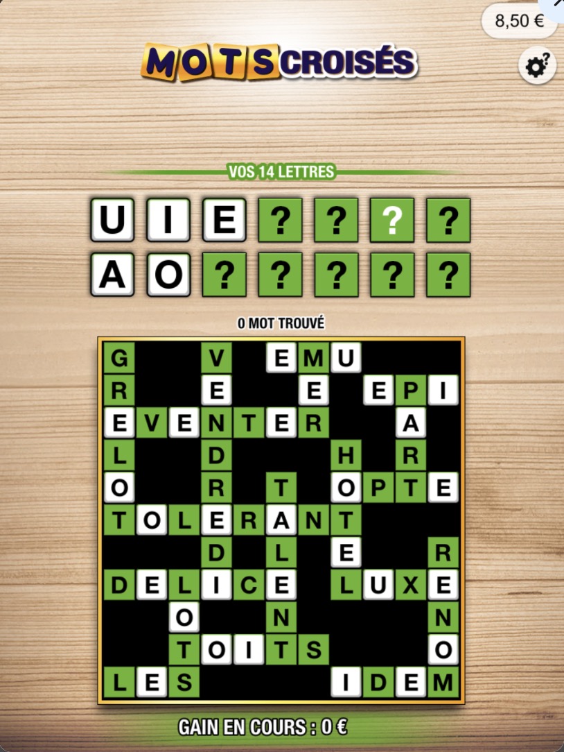 Jeux-Grattage.fr - Jeu à gratter Mots Croisés - Rélévation de la grille