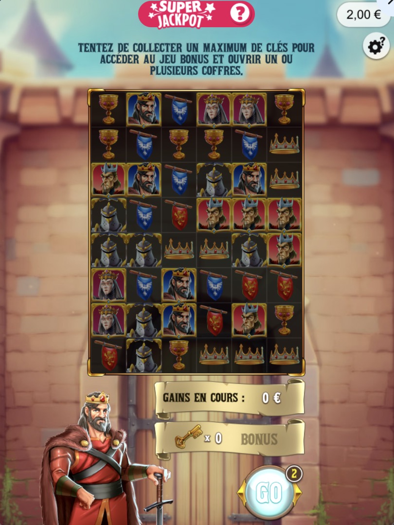 Jeux-Grattage.fr - Chateau d'or : découverte de la partie de jeu... un peu compliquée.