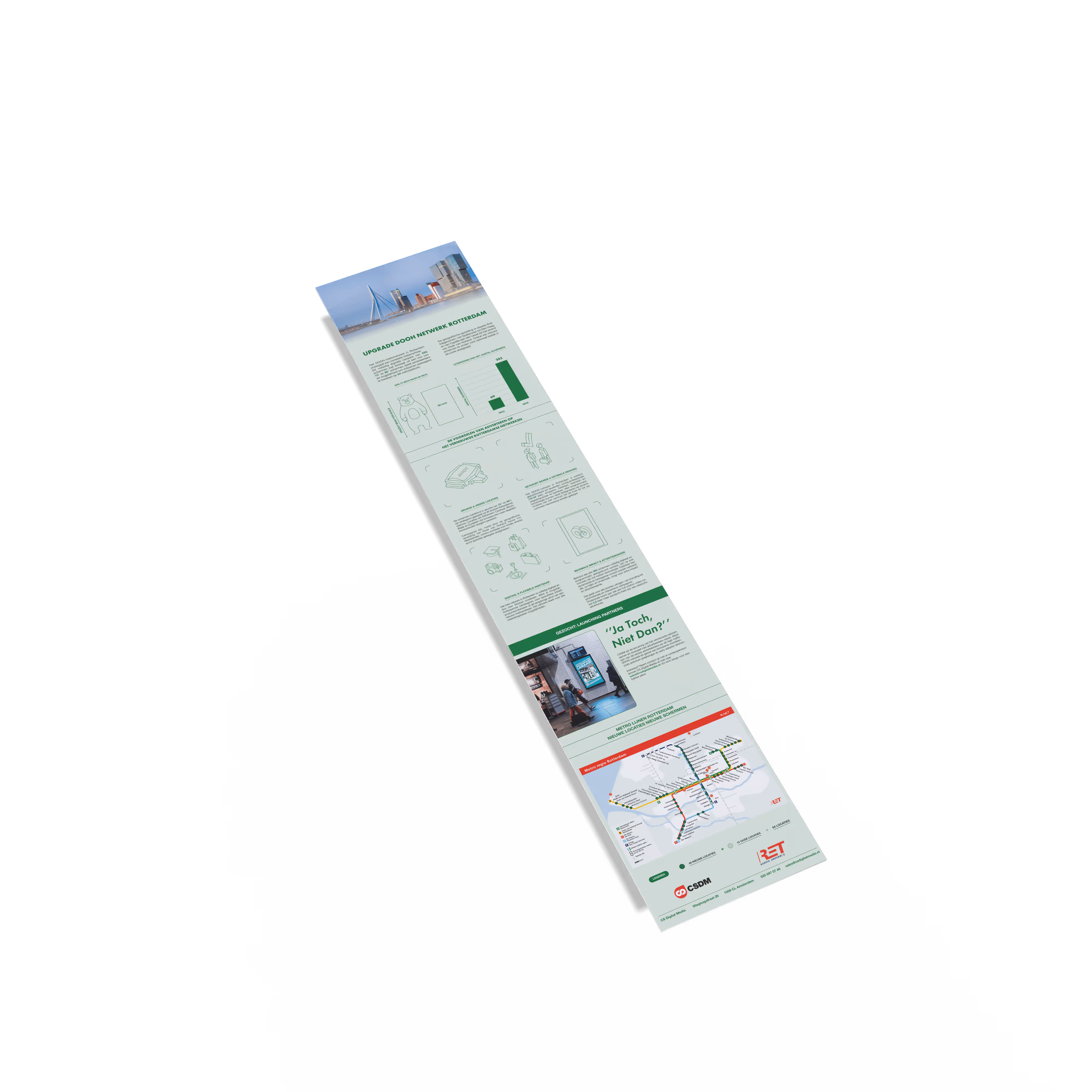 Mock up leaflet Rotterdam advertentiemogelijkheden