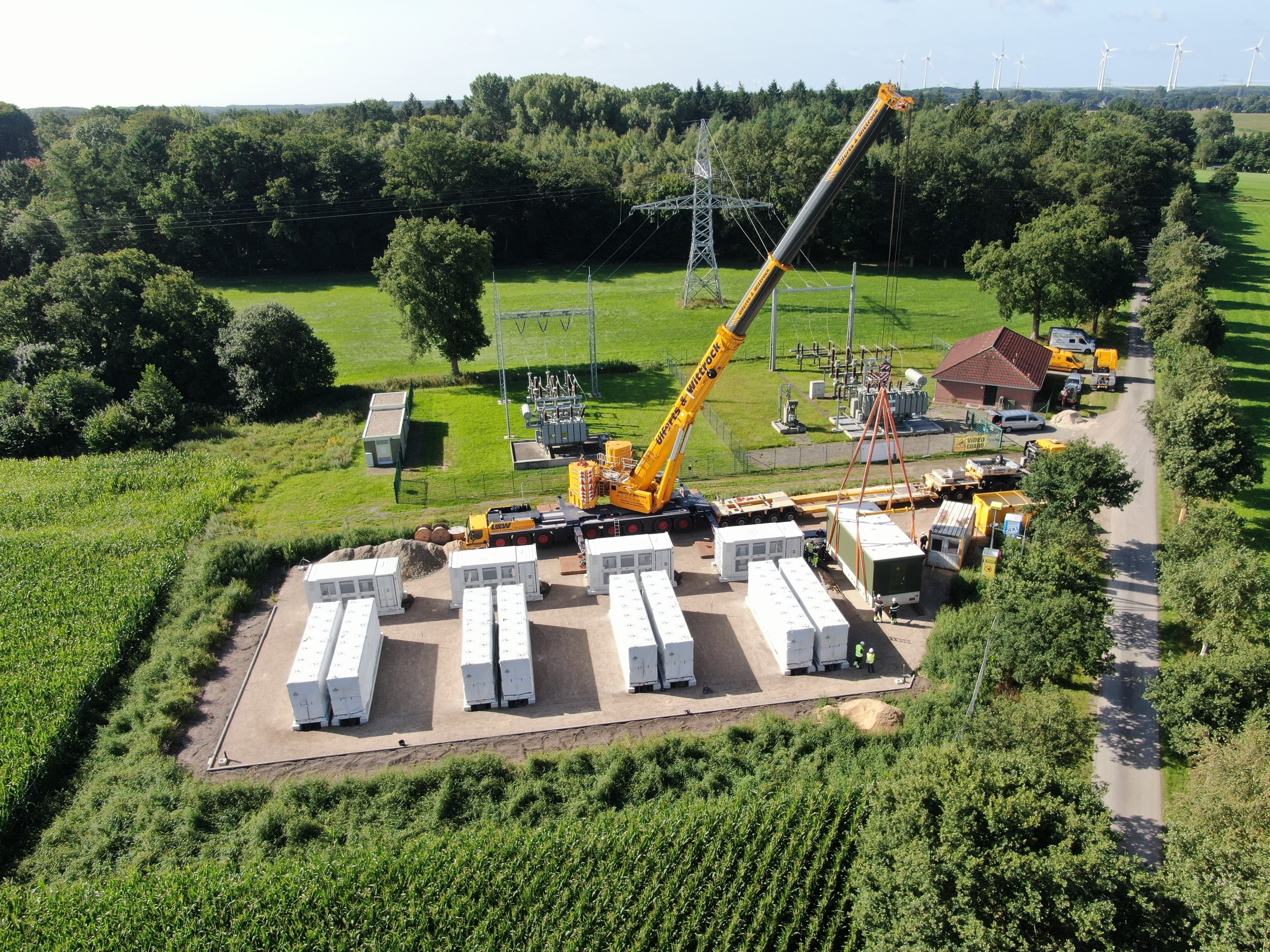 Batteriespeicheranlage im Bau in Oersdorf