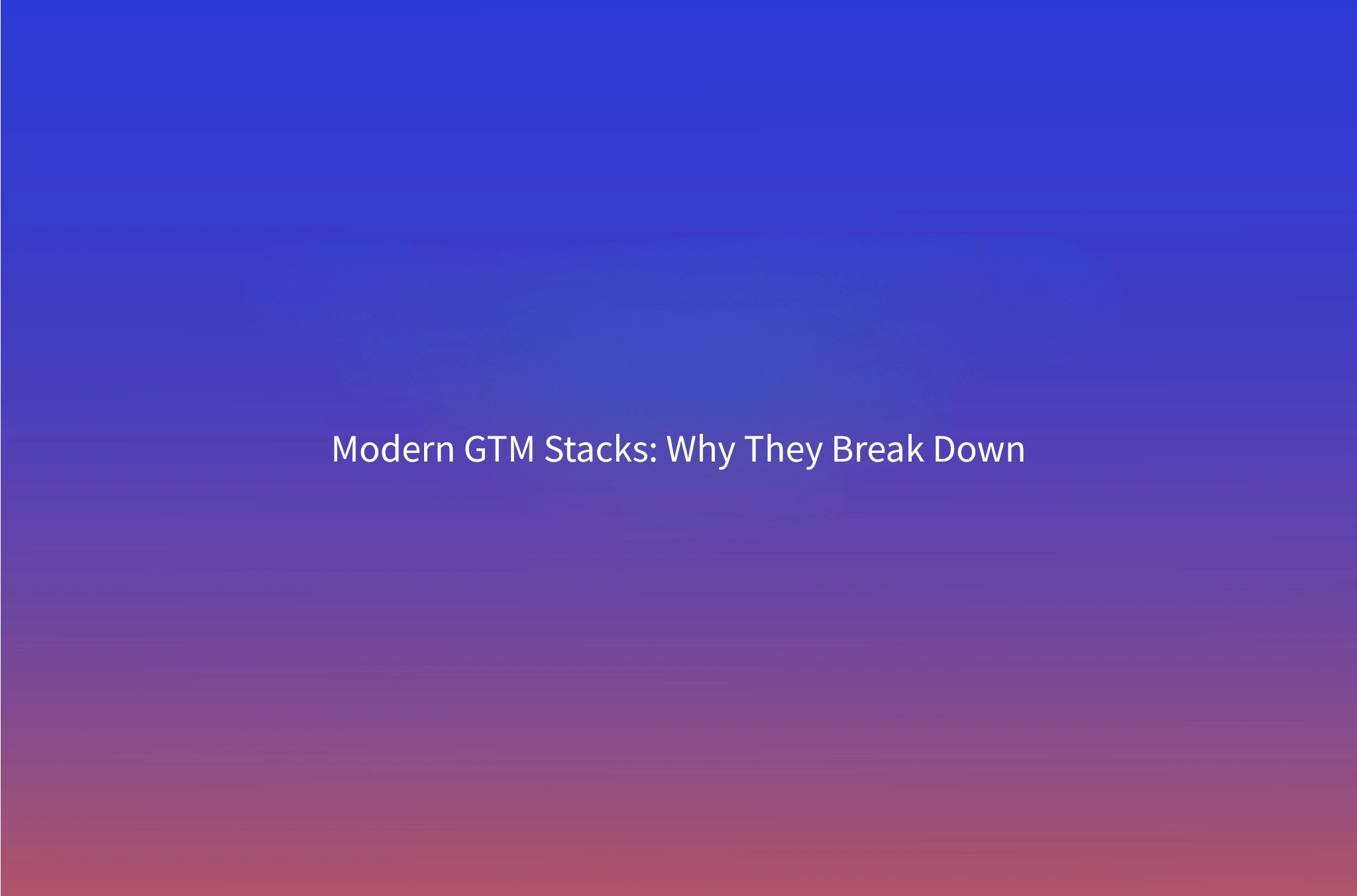 Composable Data Architecture: Why Most GTM Stacks Look Modern but Fail