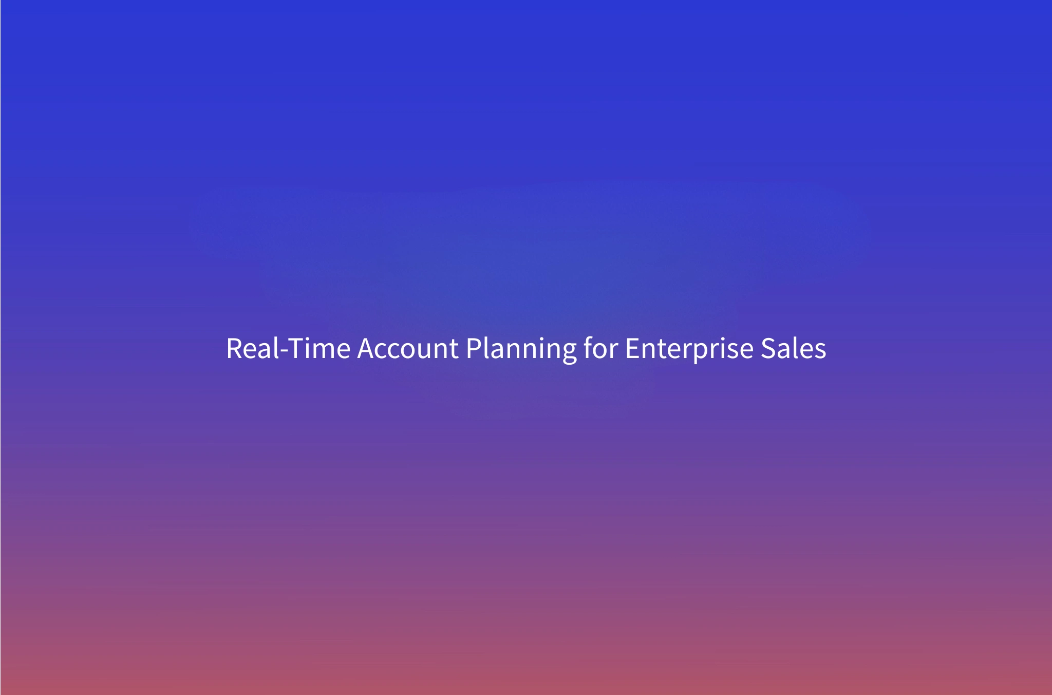 Signal-Based Enterprise Account Planning: Why Quarterly Plans Are Obsolete