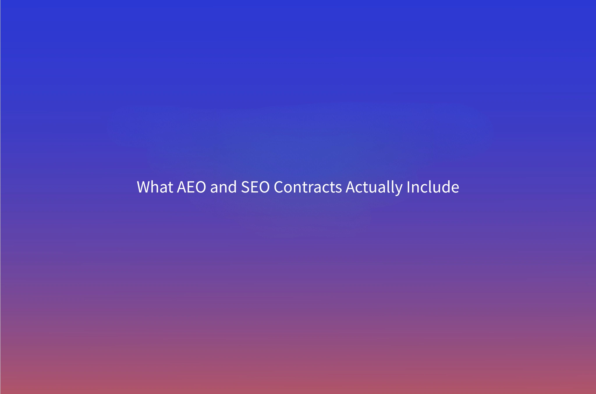 AEO Services vs SEO Services: What You Are Actually Buying in Each Contract