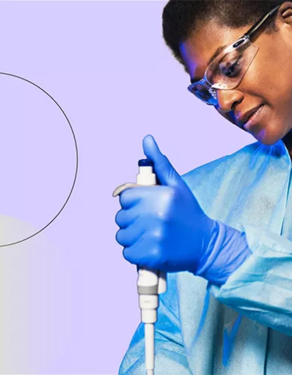 Clinician preparing a vial