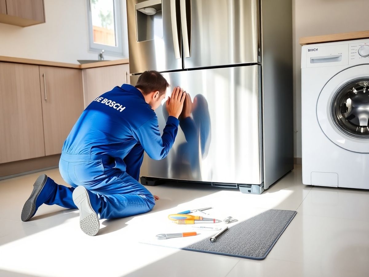 Bosch refrigerator and tools.
