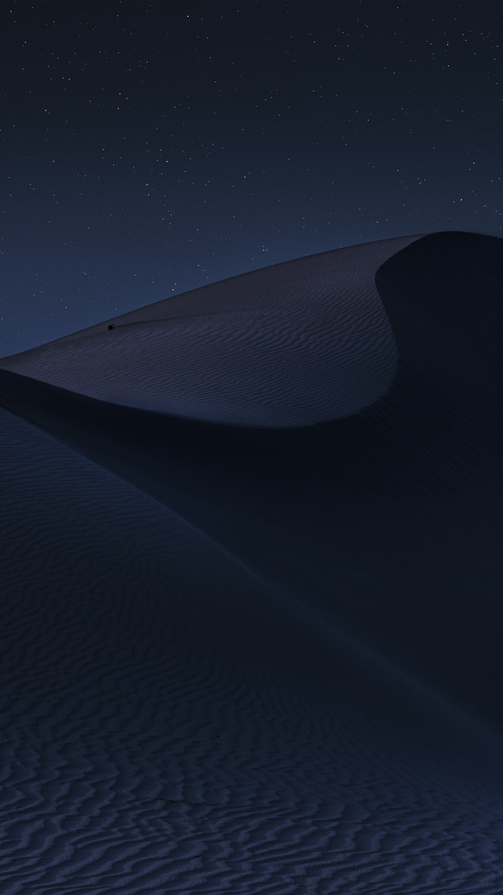 Rippled desert sand dunes near Abu Dhabi at dusk