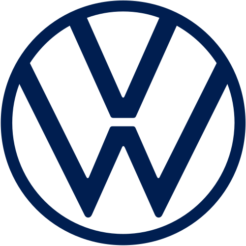 Volkswagen logo consisting of a stylized V above a W inside a circle.