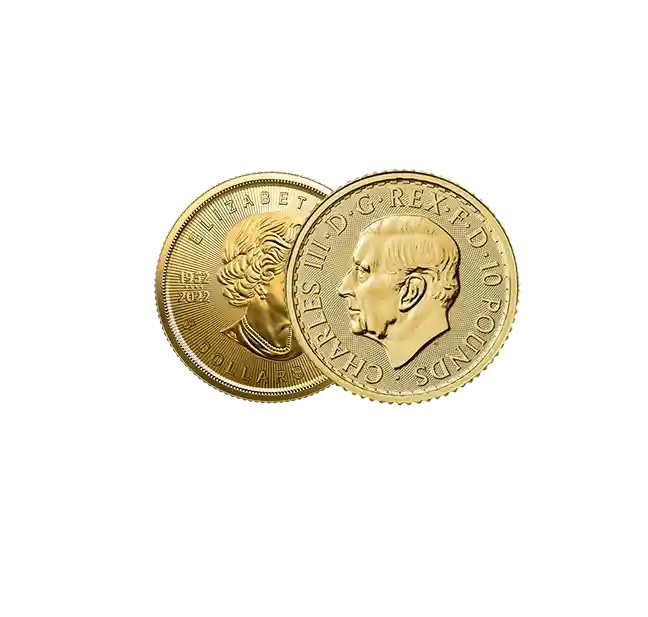 1/10 oz Gold back