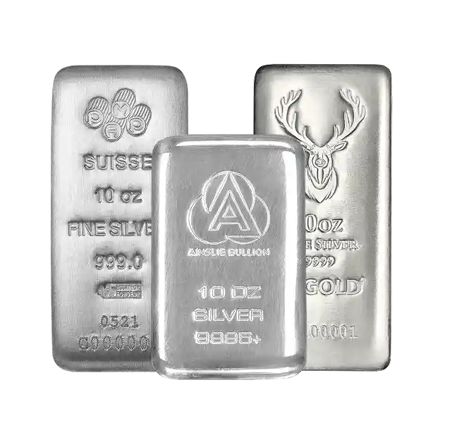 Silver 10 oz bar front