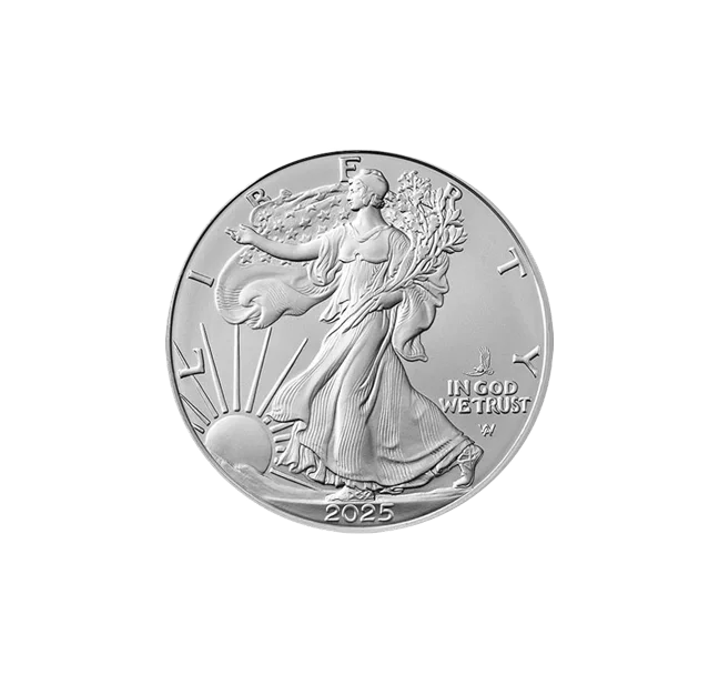 American Eagle 1 oz Silver Coin 2025 back