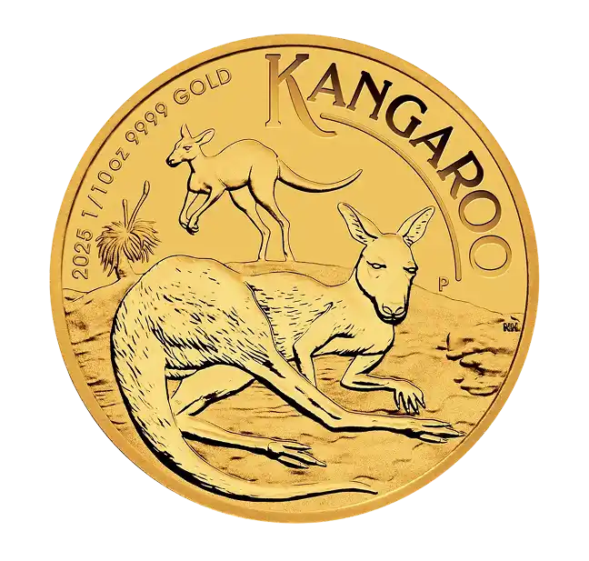Australian Kangaroo 1/10oz Gold Coin 2025 M