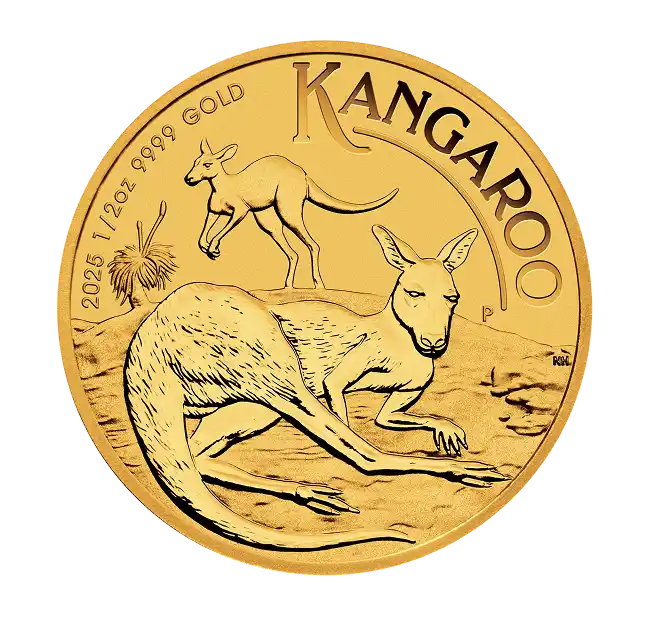Australian Kangaroo 1/2oz Gold Coin 2025 M