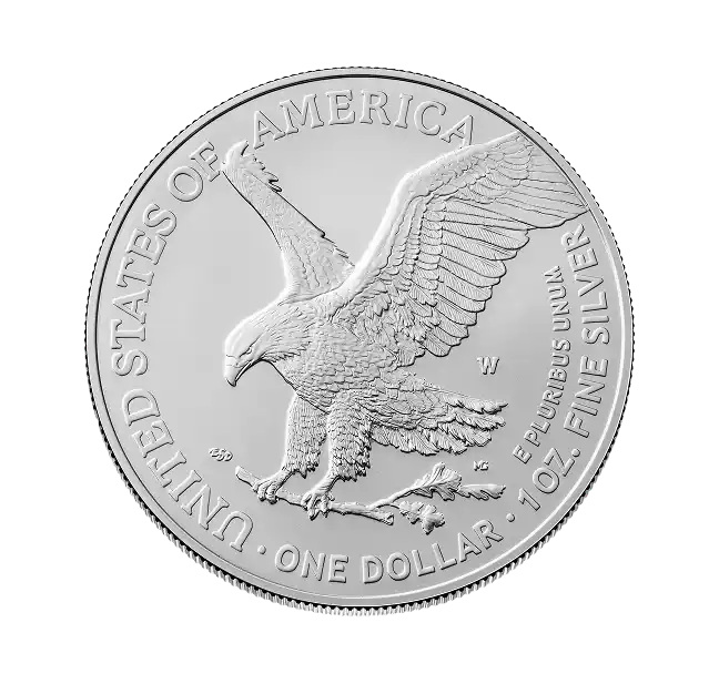 American Eagle 1 oz Silver Coin 2025 back