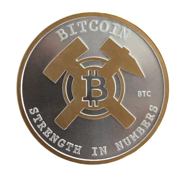 Bitcoin Strength in Numbers 1 oz Silver Coin 2018 M