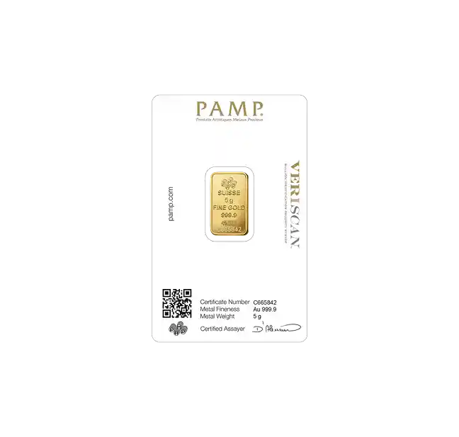 PAMP Fortuna 5 gram Bar back