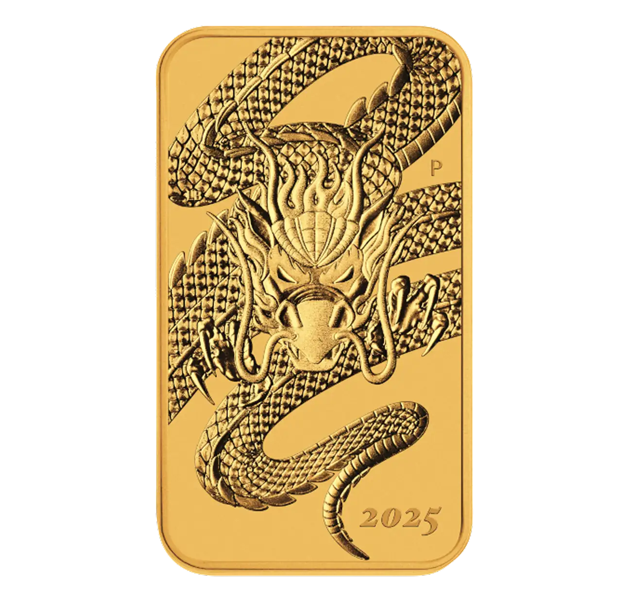 Perth Mint Dragon 1oz Gold Rectanglar Coin 2025 m