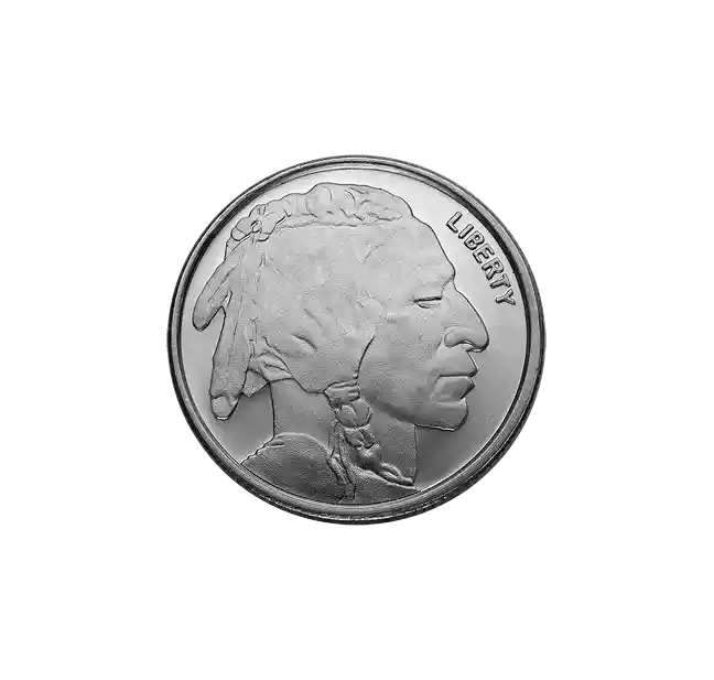 Buffalo 1/4oz Silver Round back