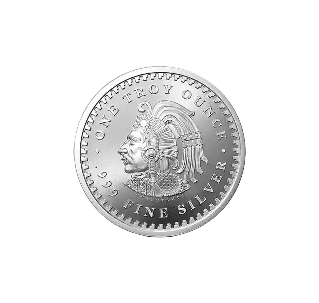 Aztec Calendar 1oz Silver Round front