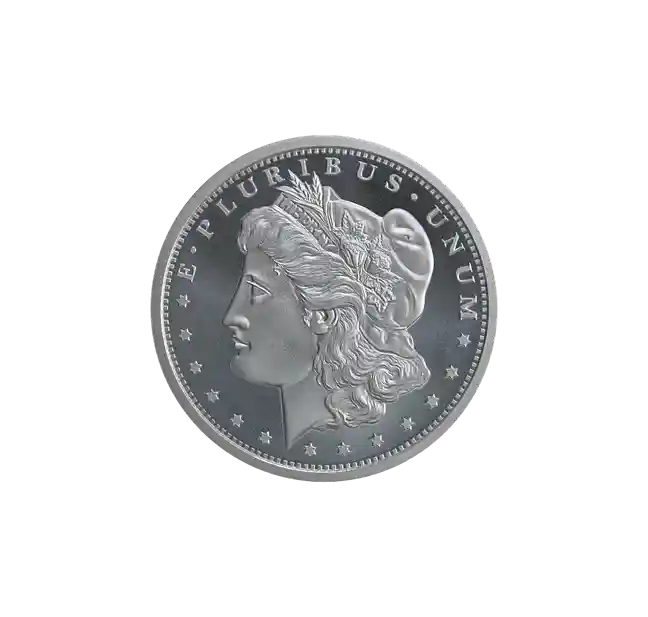 Morgan 1oz Silver Round back