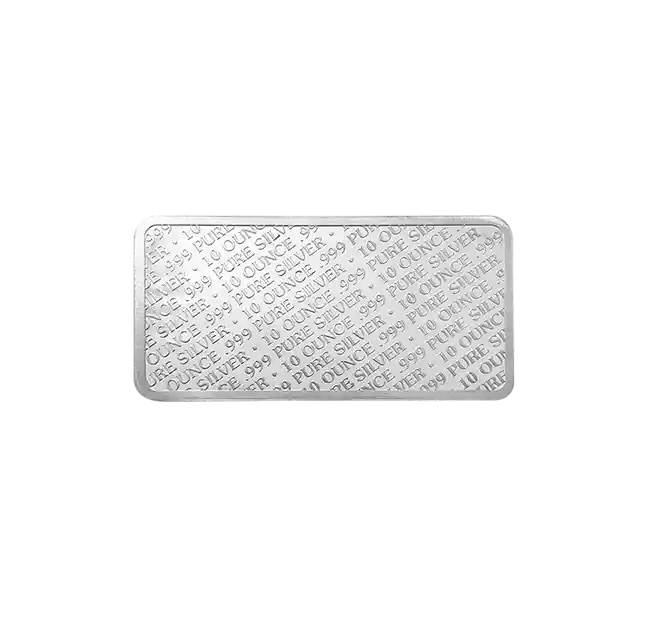 Highland Buffalo 10oz Silver Minted Bar back