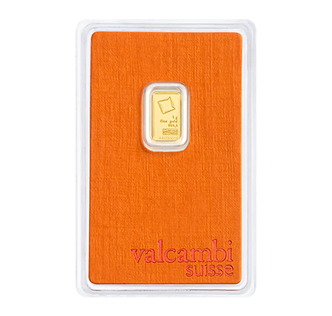 Valcambi Suisse 1g Gold Minted Bar M