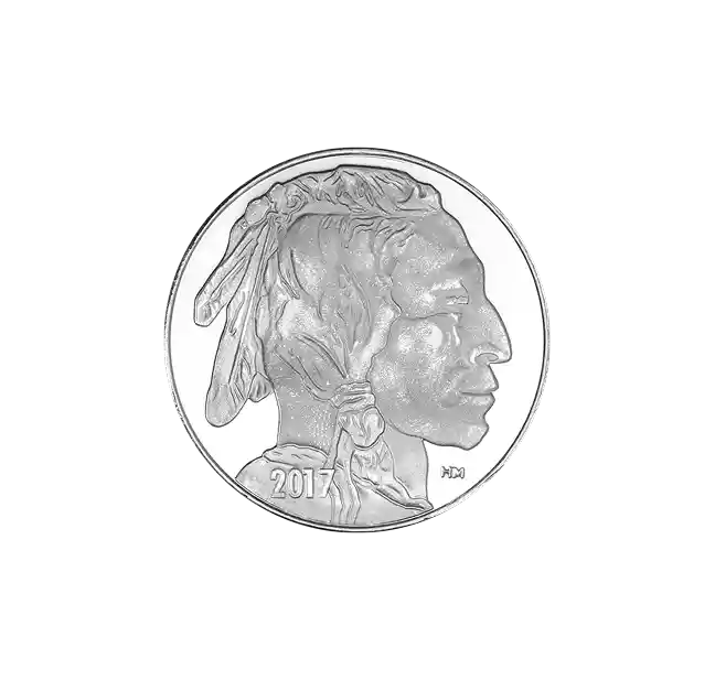 Buffalo 1 Silver Round back