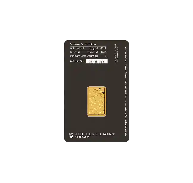 Perth Mint Minted Bar in Assay Certificate