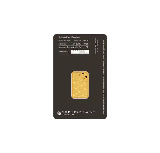 Perth Mint Minted Bar in Assay Certificate
