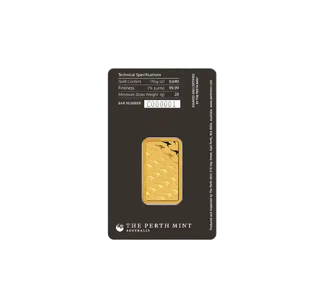 Perth Mint Minted Bar in Assay Certificate