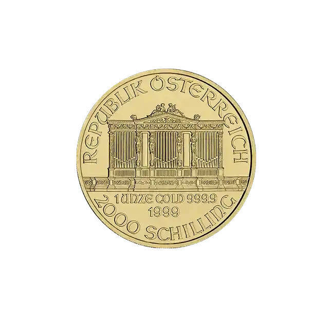 Austrian Philharmonic 1oz Gold Coin bk