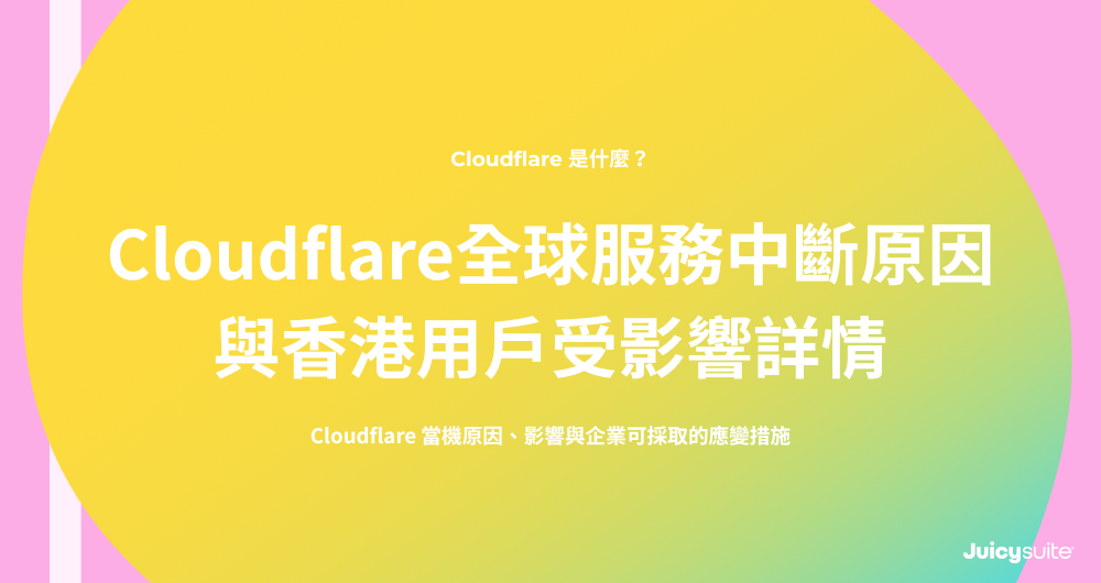 A cover image with title: Cloudflare 當機 2025：全球服務中斷原因與網站無法連線解說