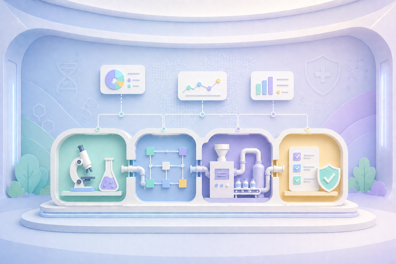AI-driven IIoT network showing centralized data intelligence across manufacturing and logistics