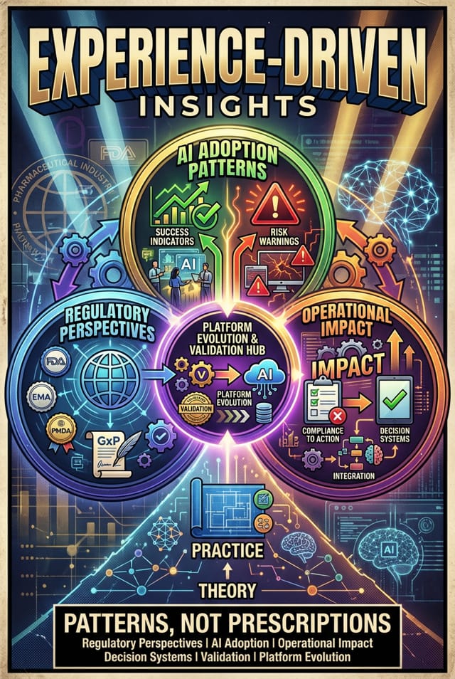 Experience-driven GxP AI insights showing adoption patterns, regulatory perspectives, and operational impact