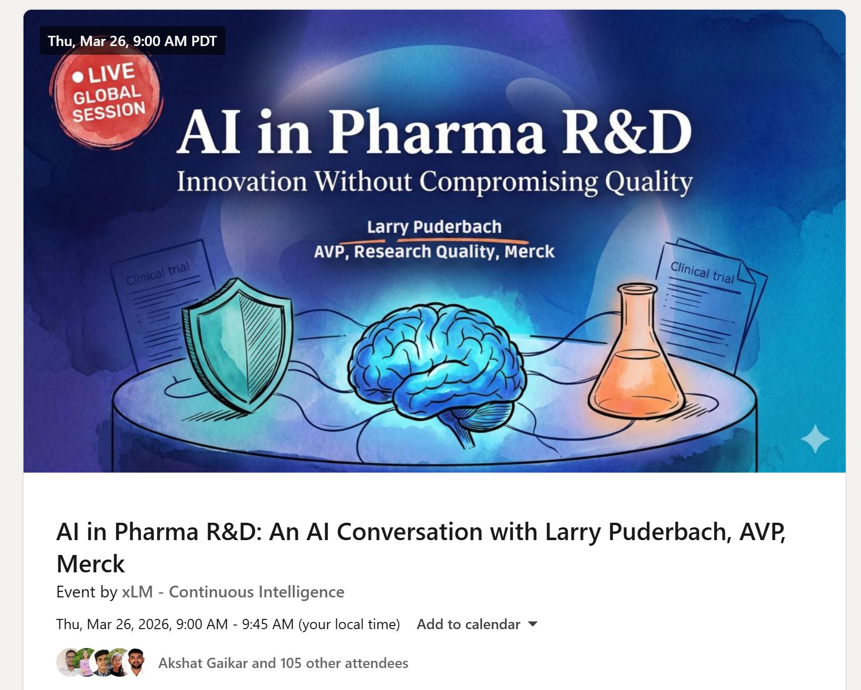 AI in Pharma R&D LinkedIn Live with Larry Puderbach, AVP Research Quality at Merck