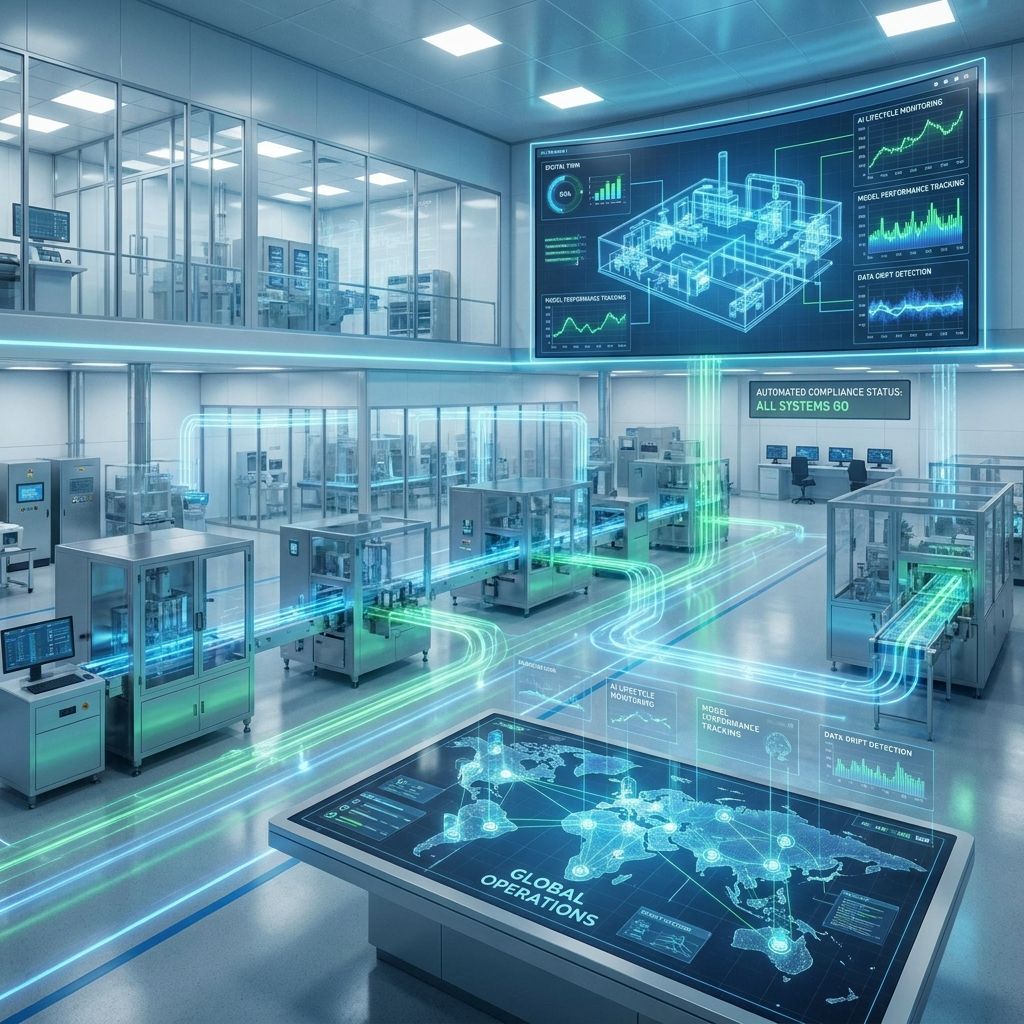 Continuous AI monitoring and compliance tracking across regulated GxP manufacturing operations