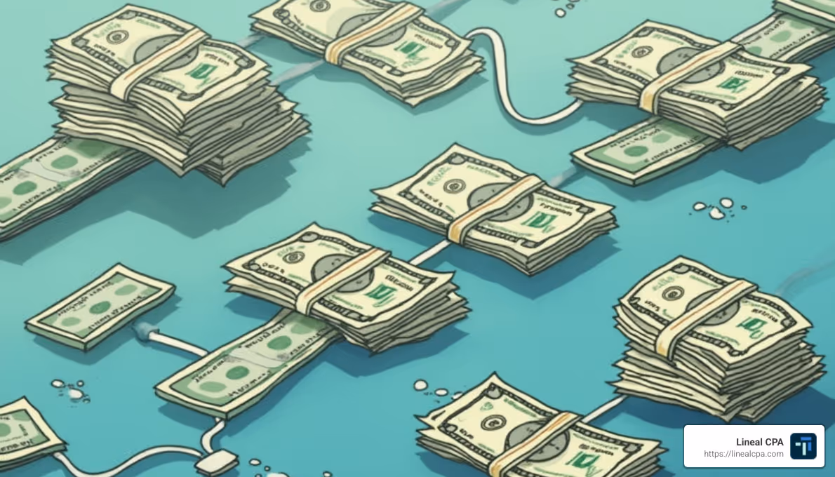 Three types of cash flow: operating, investing, and financing - Cash flow optimization