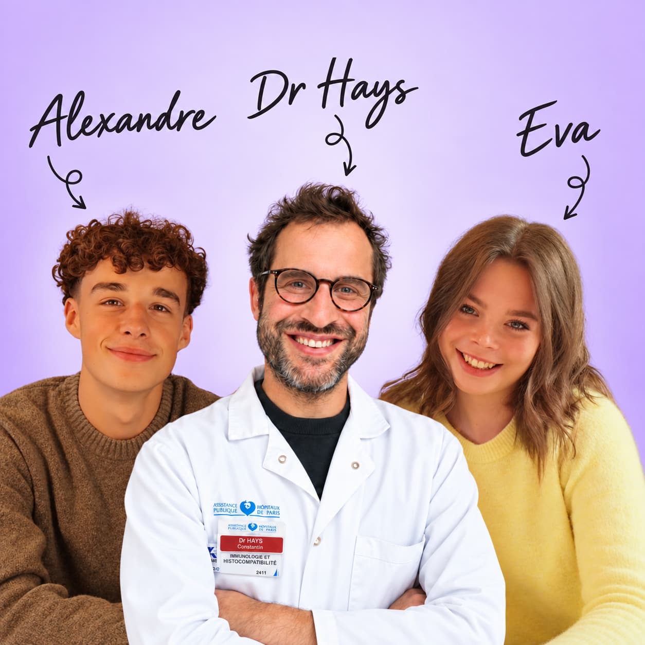 Alexandre, le Dr Constantin Hays et Eva