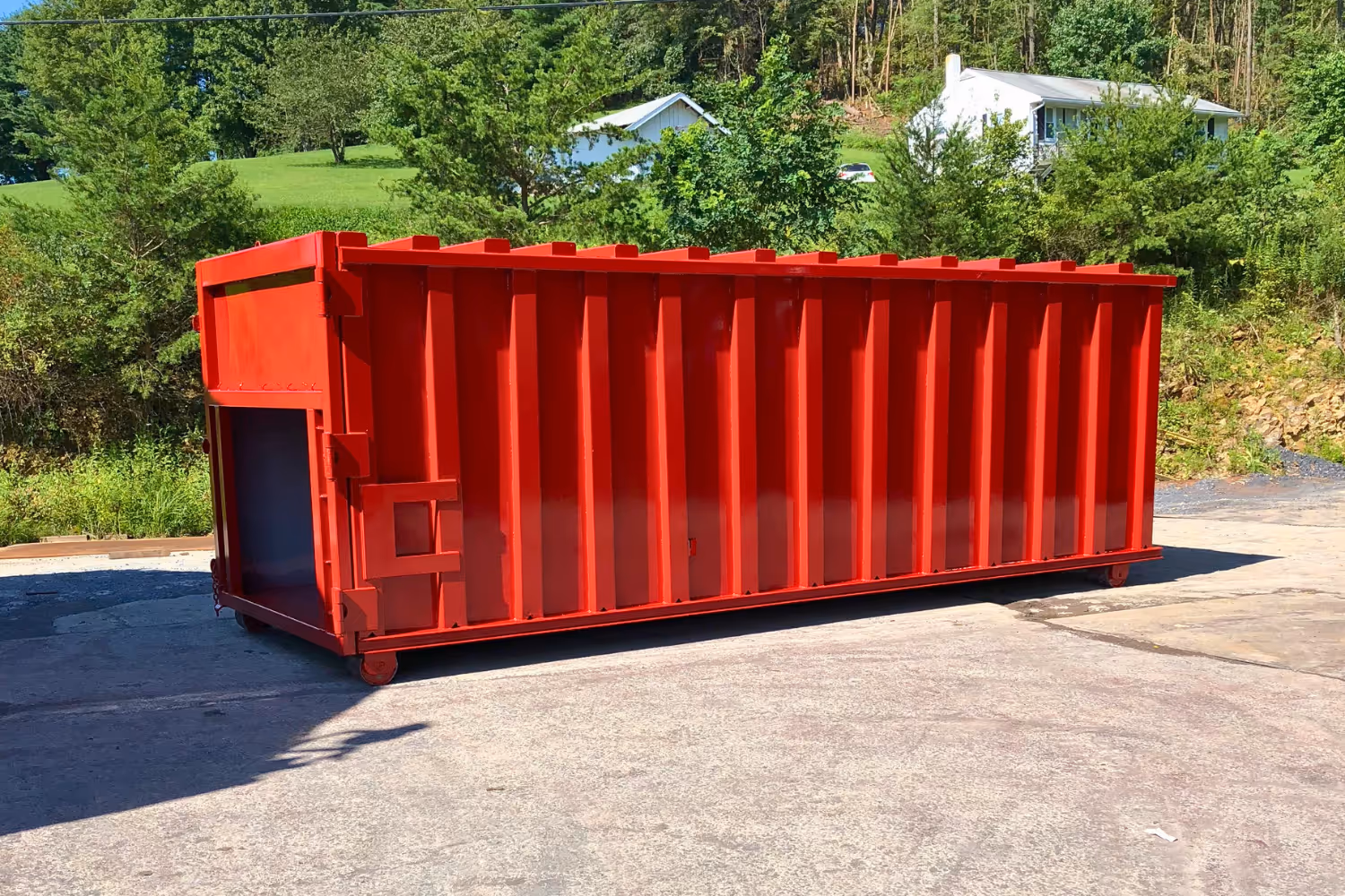Rectangular roll off container