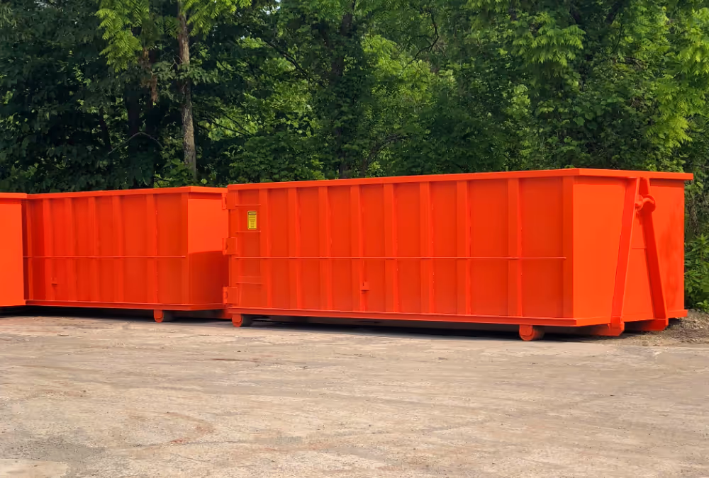 Bright orange container with hook  manufactured by Stone Valley Container