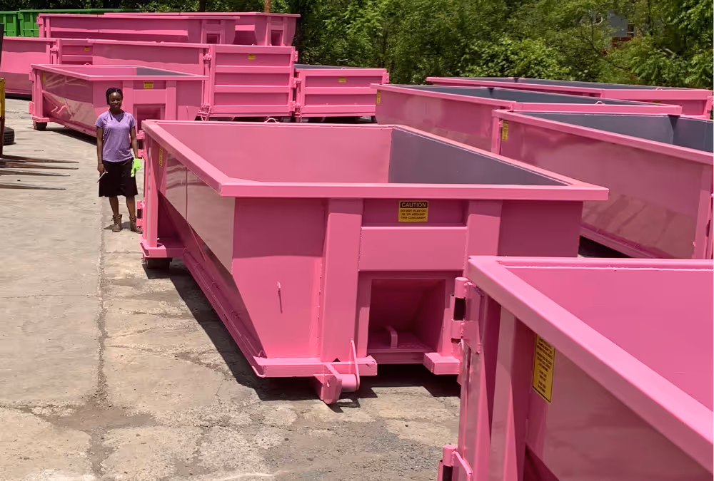 Pink containers manufactured by Stone Valley Container