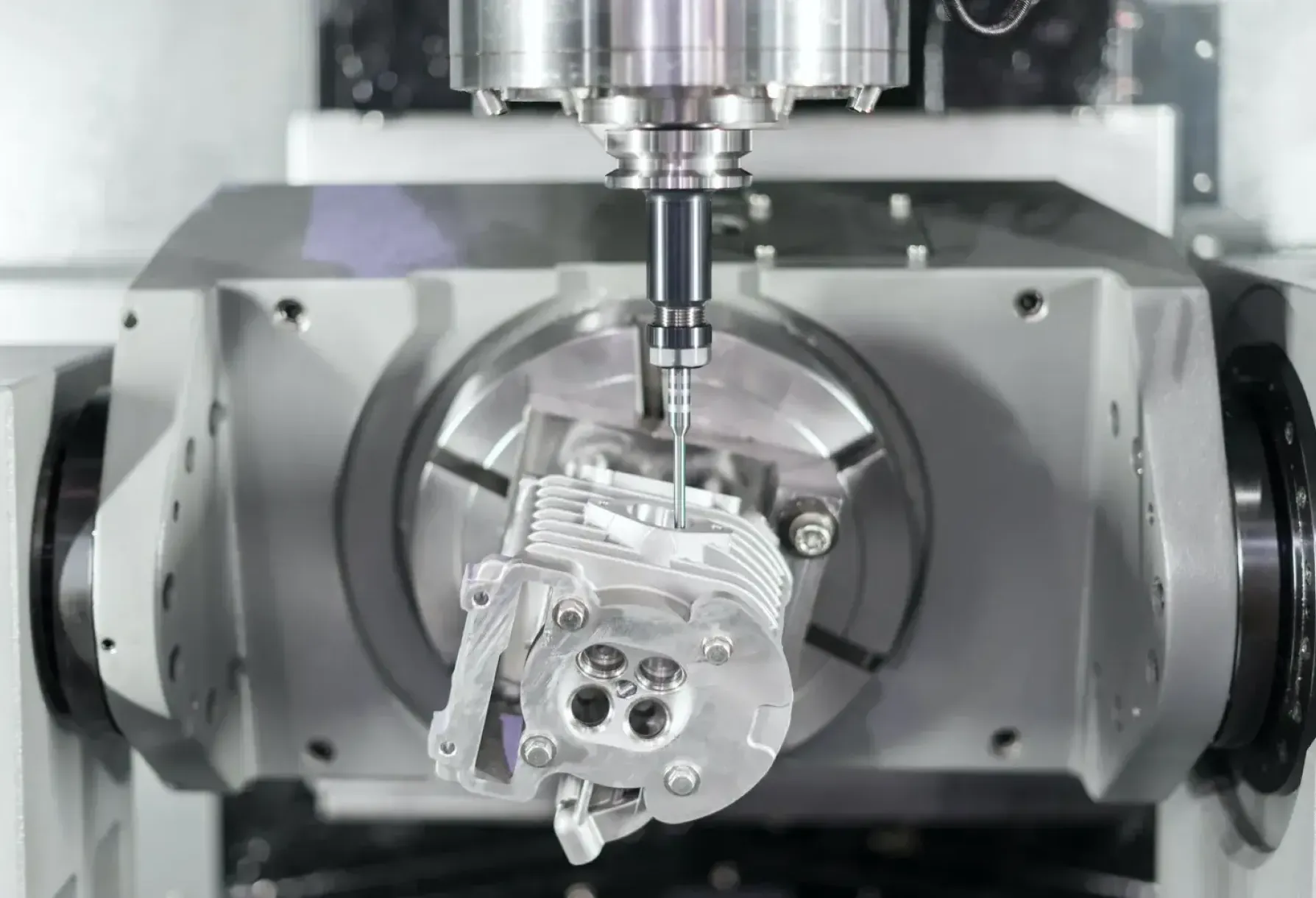 A close up of a machine with a machine tool