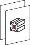 A red square in the middle of a black background